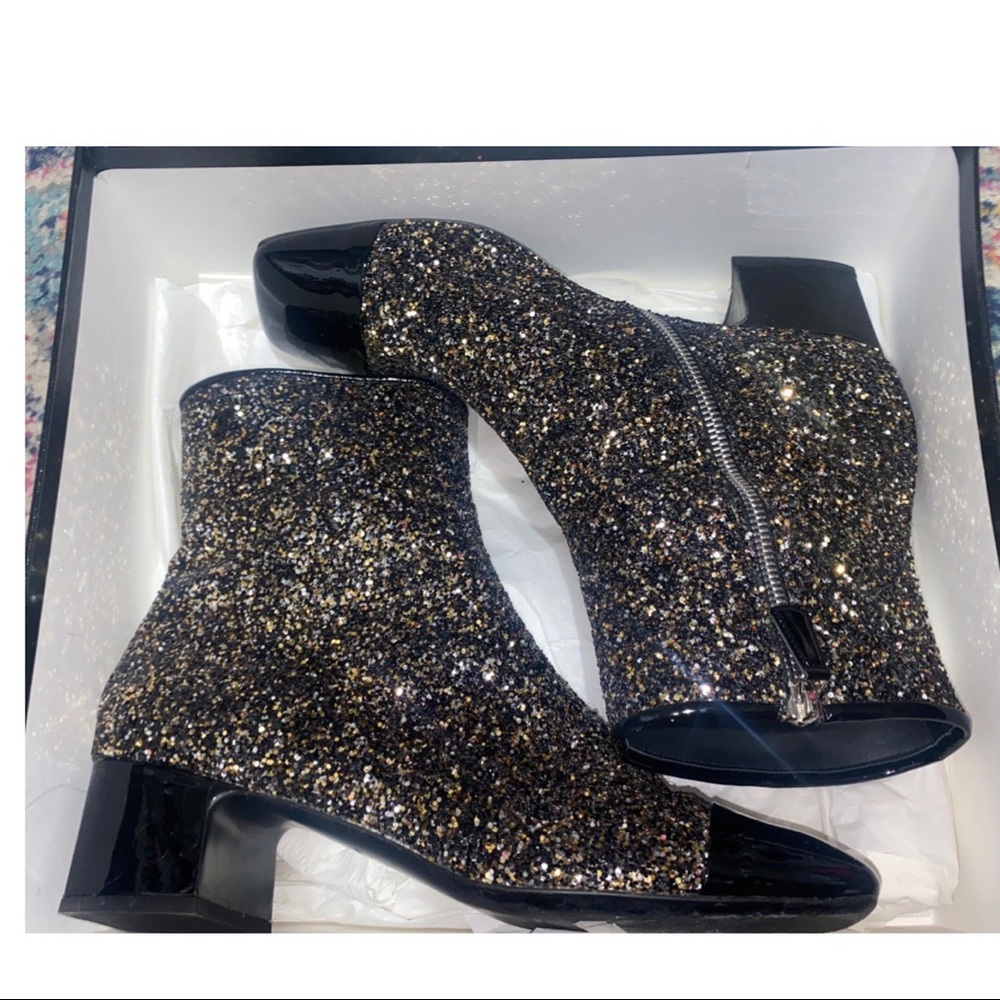 Chanel Glitter Ankle Boots